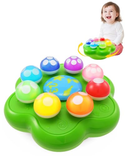 BEST LEARNING Mushroom Garden - Interactive Educational Light-Up Toddler Toys for 1 to 3 Years Old Infants & Toddlers - Colours, Numbers, Games & Music for Kids - Ideal Baby Birthday Gift