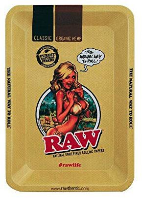 RAW 18601 Girl Mini Metal Rolling Tray-18,0 x 12,5 cm, Eisen