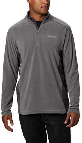 Columbia Klamath Range II Sudadera con Media Cremallera para Hombre, Gris Claro con Detalles en Gris Oscuro (City Grey/Shark), Talla M