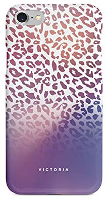Personalised Compatible with iPhone 6 Plus & 6s Plus Tirita Hard Case Cover PRINTED GLITTER, NOT REAL GLITTER Animal Print Snake Ombre Glitter Leopard Skin Custom Initials