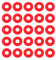 VIFERR Silicone Bottle Seal 25 Pcs Grolsch Gaskets Silicone Seals Bottle Washer for Swing Flip Top Bottle Home Brew Beer Bottle Seals Red