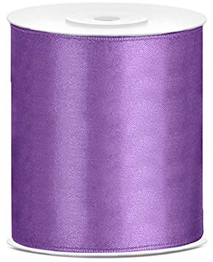 Satinband 100mm x 25m Farbauswahl Dekoband Schleifenband (Lavendel)