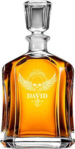 AIGAT Personalisierte Whiskey Karaffe, Geschenke für Ihn, Hauseinweihung, Trauzeuge, Individuelles Hochzeitsgeschenk, Größe 700ml / 23.75 Oz
