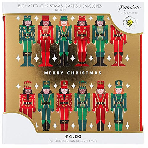 Paperchase Gold Nutcracker Charity Christmas Cards – Pack of 8