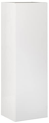 FACKELMANN Midischrank New York/Badschrank mit Soft-Close-System/Maße (B x H x T): ca. 33 x 102 x 28 cm/hochwertiger Schrank fürs Badezimmer/Schrank mit 1 Tür/Korpus: Weiß/Front: Weiß