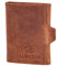 ALMADIH Leder Portemonnaie Herren mit RFID Slim Wallet mini Geldbörse bis 10 Karten & Münzfach - Herren schmale Leder Geldbörse Kleiner Geldbeutel dünne Brieftasche Portmonee braun (SP-4 Vintage)