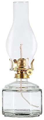 Moddeny 11,02 * 3,74 Zoll Petroleumlampe Amerikanische Vintage Öllampe Laterne Retro Transparente Öllaterne Glasmetall Einstellbar Pferdeöllampe Beleuchtung Atmosphärenlicht Für Wohnzimmer Esszimmer