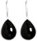 Jeweloporium Natürlich Schwarzer Onyx 925 Silber Ohrring für Frauen Edelstein Tropfen Baumeln Handgefertigt Sílbern Ohrring Engagement Geschenk Cocktail Schmuck