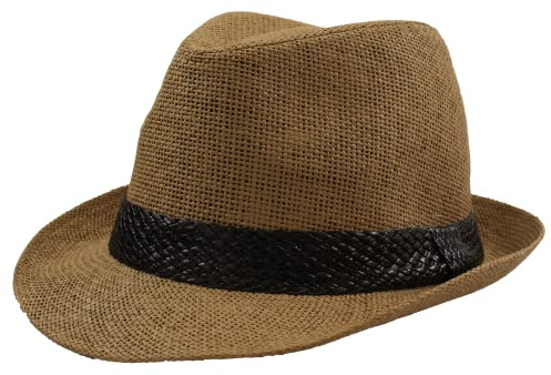 Sombrero Paja de Papel Hombre Mujer Gorra Panamá Verano Playa de ala Corta Moda Unisex 57/58CM