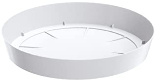 botle Soucoupe pour Pot de Fleurs en Plastique Blanc 30,5 cm