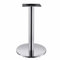 Stabil Tischgestell, Mittelfuß aus Silber Edelstahl | Runder Fußplatte | Höhe: 72 cm | Untergestell Tischfuß für Bistro Gastro Cafe Tisch (1, Edelstahl Silber, Runder)
