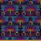 Loussiesd Libellen Möbelstoff Boho Sun Paisley Stoff Meterware Zierlibelle bedruckter Dekorationsstoff für Polster und Heimwerkerprojekte Outdoor Stoff 184x150cm Lila Blau