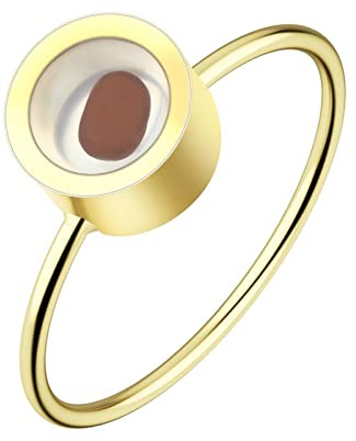 XJruixi Senfkorn-Glaubensringe für Frauen Christian Schmuck Goldfarbe Trendy Glaube als Senfkorn-Löwenzahn-Samen-Ring