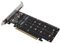 Bewinner PCIe X16 auf M.2 M Key Erweiterungskarte, M.2 NVME PCIe Adapter, NVMEx4 SSD Host Controller Erweiterungskarte, RAID Array Erweiterungskarte mit LED-Anzeige, Kompatibel mit 2242/2260/2280