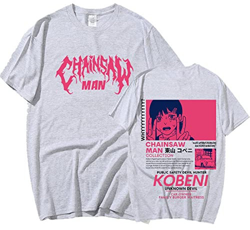 flowereyes Chainsaw Man T-Shirts Kobeni Higashiyama Pullover Summer New T-Shirts Harajuku Casual T-Shirts Chainsaw Man Kobeni Higashiyama T-Shirts