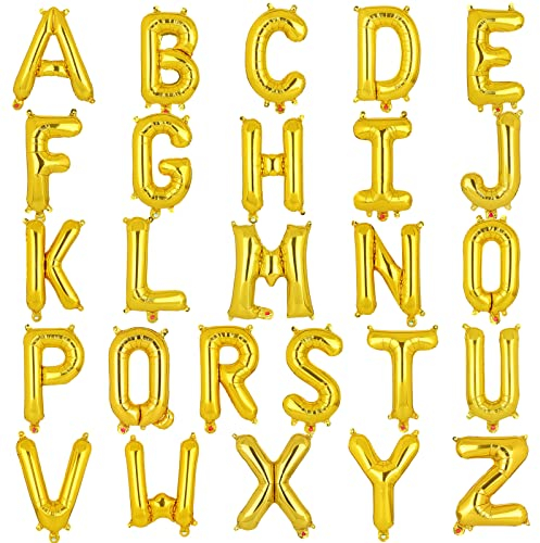 16 Zoll Klein Luftballon Buchstaben N Gold Ballons Small Mylar Alphabet Folienballon Jubiläum Babyparty Hochzeit Geburtstag Party Dekoration 40 CM(Gold N)