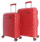 DON ALGODON - Reisegepäck-Kabine - Kabinenkoffer 55 x 40 x 20 cm - Reisekoffer - Robuster Kabinenkoffer - Robuster Flugzeugtrolley mit 4 360° Rollen und Vorhängeschloss, rot, Set Cabina + Mediana,