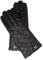 Calvin Klein Damen Handschuhe Leder Re-Lock EMB/DEB Leather Gloves S-M Schwarz