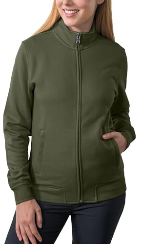 HRM Damen Premium Full-Zip Sweat Jacket I Fair Trade Damen-Sweatjacke, 360 g/m² I Aus 70% Baumwolle & 30% recyceltem Polyester