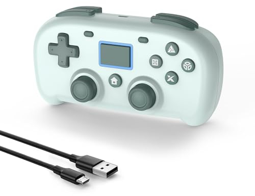 DYONDER Wireless Controller für PS4,Mini Style PS4 Gamepad Kompatibel mit PS4/Pro/Slim,PC Game Remote für Window10/8/7,Gaming Controller mit Dual Vibration/6-Axis Sensor/Audio Funktion(GRÜN)