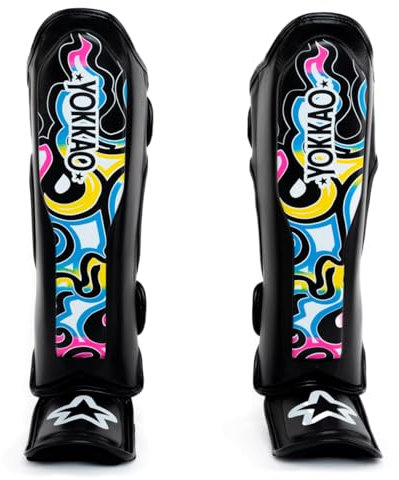 YOKKAO Flames Shinguards - Black - L