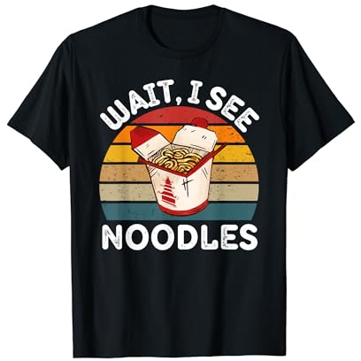 Vintage Noodles Wait, I See Noodles Retro Noodles Lover T-Shirt