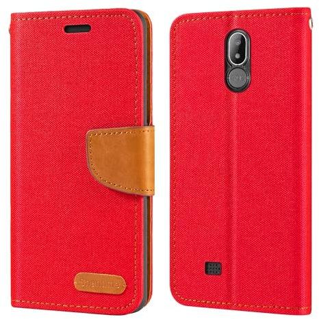 Custodia Flip in Tessuto Oxford e Pelle PU Compatibile con Brondi Amico Smartphone S Nero, Cover Protettiva con Chiusura Magnetica e Tasche per Carte