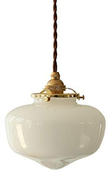 CHEREST Lampadario/Lampadari Lampadario in vetro ottone nostalgico retrò Bancone bar Ingresso casa Lampada a testa singola Lampadario Lampadario per sala da pranzo