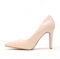 Bismaa Women Stiletto High Heel Pointed Pumps Ladies Party Clubbing Work Court Shoes Size 3-12 (10 UK, Nude Patent)