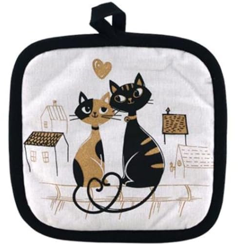 Faye : Manique 'Couple de Chats Amoureux' 20 x 20 cm