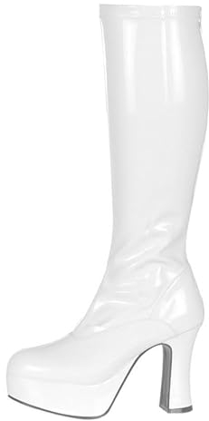 Plateau Stiefel mit Reißverschluss für Damen - weiß - Schuhgröße: 44