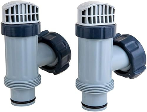 Pool Plunger Ventil Plus für oberirdischen Pool, 2 in 1 Kolbenventil Pool Ersatzteile, Pool Zubehör für Aufstellschwimmbecken, Absperrventil Schlauchverbinder für 38mm Poolschlauch