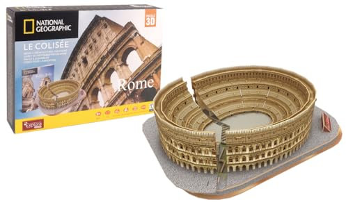 EXPLORA - Kolosseum - 3D-Puzzles - 540200-131 Teile - Historisches Denkmal - Level 5 - Ohne Kleber oder Schere - Rom - Bauspiel - Modell - National Geographic Lizenz - Ab 8 Jahren