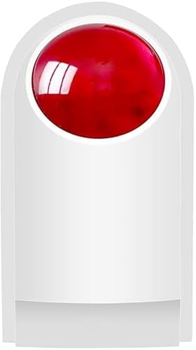 AGSHOME Allarme stroboscopico da esterno con allarme da 130 dB e luce di sicurezza a LED rossa lampeggiante, allarme remoto, compatibile solo con il sistema di allarme AGSHOME