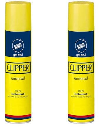 Clipper - Lata de 300 ml de Gas Butano Universal para Mecheros | Reutiliza Tus Encendedores con Nuestro Gas (2 uds)