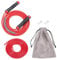 PATIKIL Weighted Jump Rope for Fitness 1LB, Workout Speed Skipping Rope 9mm Fabric Cotton & 9mm Solid PVC Rope Ball Bearing Swivel for Men Women Aerobic Exercise, Red
