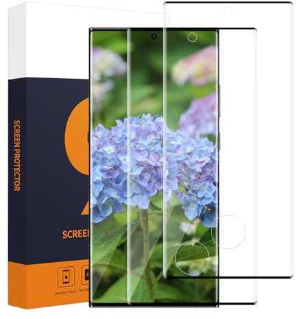 Carantee 2 pièces Verre Trempé pour Samsung Galaxy S23 Ultra 5G, Anti Rayures, Couverture 3D S23 Ultra vitre protection, pas de bulles, Sensible au Toucher, Ultra HD S23 Ultra protection écran