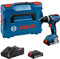 Bosch Professional 18V System Akku-Bohrschrauber GSB 18V-65 (bürstenloser Motor, inkl 2x Akku GBA 18V 2.0Ah, Ladegerät GAL 18V-20)