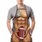 KUMSODE Delantal Sexy Hombre Delantal Barbacoa Delantal Gracioso Hombre Delantal Cocina, Sexy Delantal de Cocina Hombre en Bañador Regalo Divertido para Novio Marido