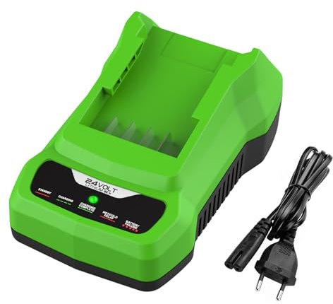 Energup 24V Chargeur pour Greenworks Chargeur 24V G24C G24X2UC2 pour Greenworks Batterie G24B2 G24B4