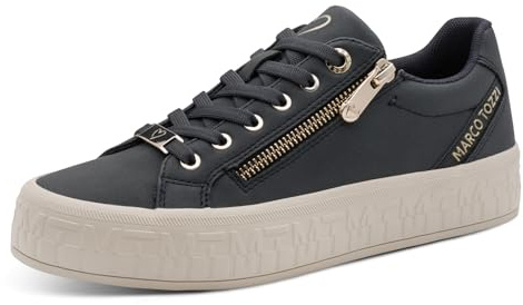 MARCO TOZZI Damen Sneaker Schnürung und Reißverschluss Schlicht