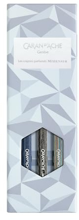 Caran d'Ache Les Crayon De La Maison, Set Of 3 HB Grading Pencils, 8 Plys Graphite Scented Pencil, Created In Collaboration With Mizensir, Gift, Artist Pencils, Non-Coloured Pencil, Crayons