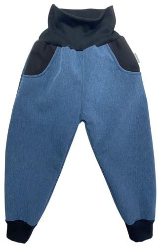 Lilakind“ Baby Kinder Softshell Pumphose Matschhose Regenhose Meliert Einfarbig Uni Gr. 68-146 - Made in Germany