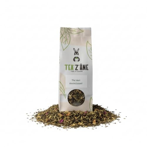 Thé Vert Amincissant | Mélange Naturel Thé Vert & Pamplemousse | Infusion Bien-Être & Légèreté en Vrac 100g | Saveur Fraîche Détox | Plantes Premium | Tea'z'âne