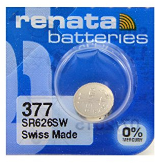 Renata, batterie per orologio all’ossido d’argento 377 SR626SW, da 1,55 V