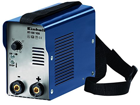 Einhell Inverter Schweißgerät BT-IW 100 (85 V, inkl. Masseklemme, Elektrodenhalter, Ventilatorkühlung, Trageriemen, leicht und kompakt)