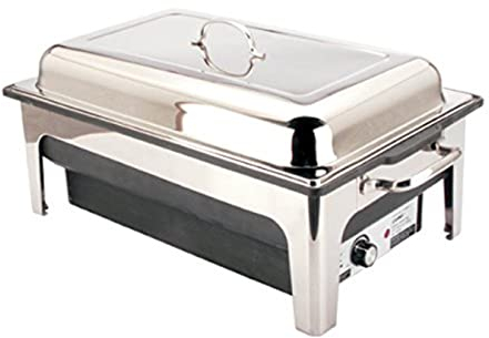 Chafing Set Electric. 13.5 litre. Supplied with 1/1 size gastro container. Stainless steel. 62.5 x 31.25 x 10 cm.