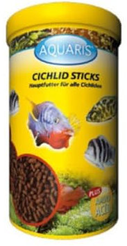 AQUARIS Cichlid Sticks - 145 g. Cichliden Futter fördert gesundes Wachstum und stärkt das Immunsystem. Hauptfutter für gemischt fressende Buntbarsche. Geeignet für alle Buntbarsche.