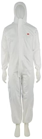 3M 4535XL Schutzanzug Typ 5/6, Mikroporöses Polyethylen/SMMMS-Laminat, Weiß/Blau, Größe XL