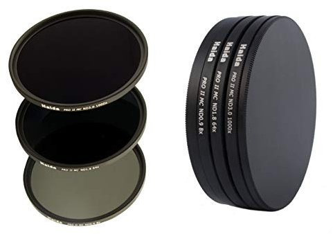Pro II Digital MC Neutral Grau Filter Set bestehend aus ND8 ND64 ND1000 Filtern 72mm inkl. Stack Cap Filter Container und Cap